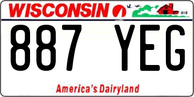 WI license plate 887YEG