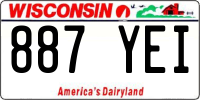 WI license plate 887YEI