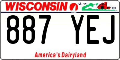 WI license plate 887YEJ
