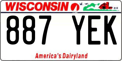 WI license plate 887YEK