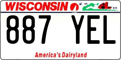 WI license plate 887YEL