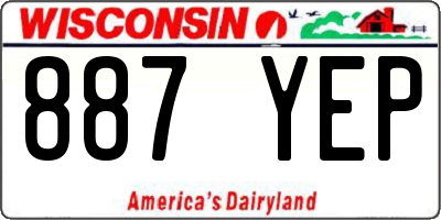 WI license plate 887YEP