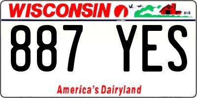 WI license plate 887YES