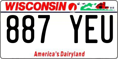 WI license plate 887YEU