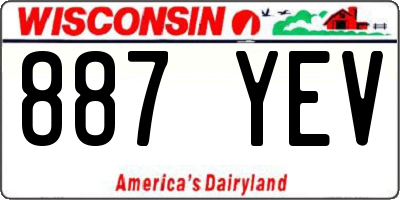 WI license plate 887YEV
