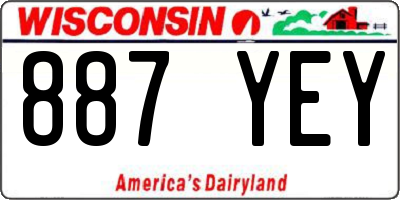 WI license plate 887YEY