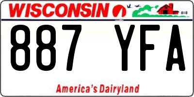 WI license plate 887YFA