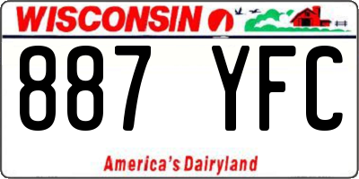 WI license plate 887YFC