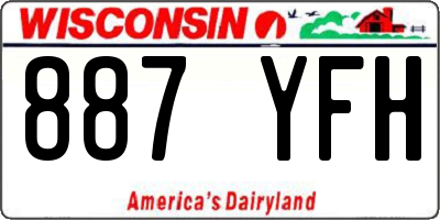WI license plate 887YFH