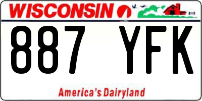 WI license plate 887YFK