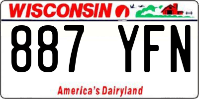 WI license plate 887YFN