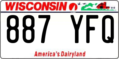 WI license plate 887YFQ
