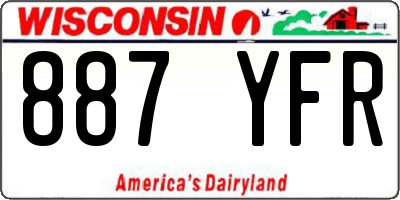 WI license plate 887YFR