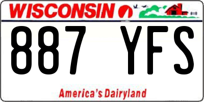 WI license plate 887YFS