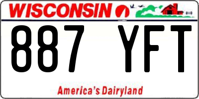 WI license plate 887YFT