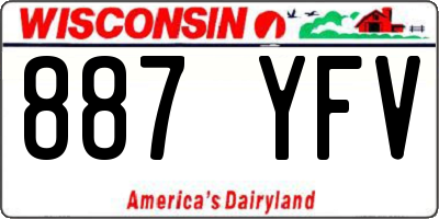 WI license plate 887YFV