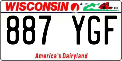 WI license plate 887YGF