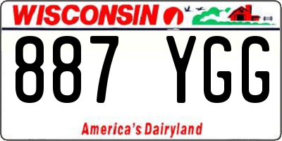 WI license plate 887YGG