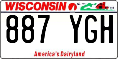 WI license plate 887YGH