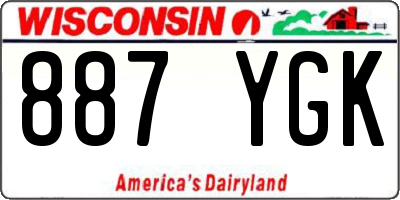 WI license plate 887YGK