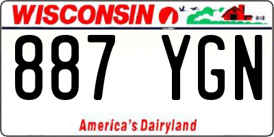 WI license plate 887YGN