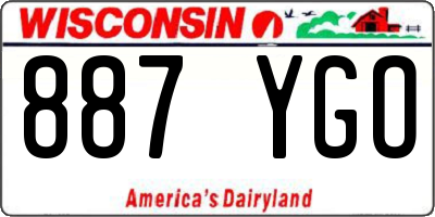 WI license plate 887YGO
