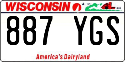 WI license plate 887YGS