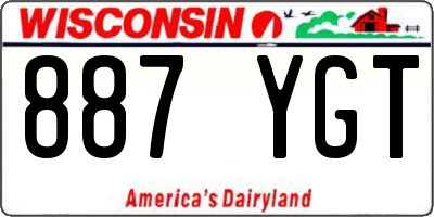 WI license plate 887YGT