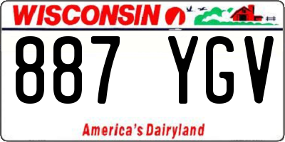 WI license plate 887YGV