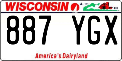 WI license plate 887YGX