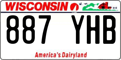 WI license plate 887YHB