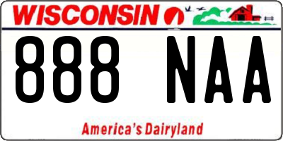 WI license plate 888NAA