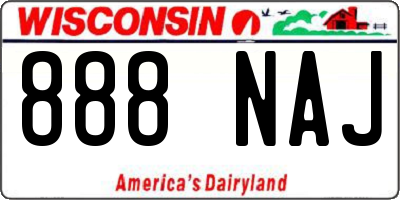 WI license plate 888NAJ