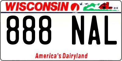 WI license plate 888NAL