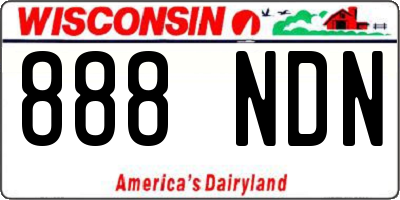 WI license plate 888NDN