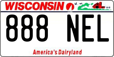 WI license plate 888NEL