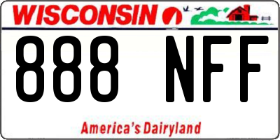 WI license plate 888NFF