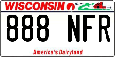 WI license plate 888NFR