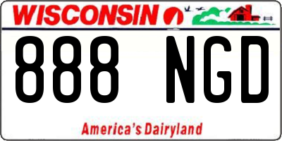 WI license plate 888NGD