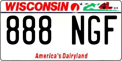 WI license plate 888NGF