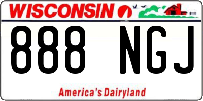 WI license plate 888NGJ