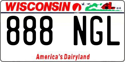 WI license plate 888NGL