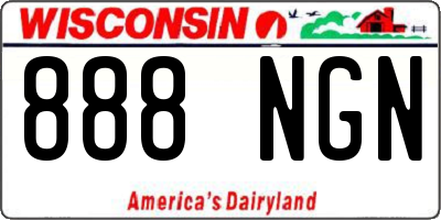 WI license plate 888NGN