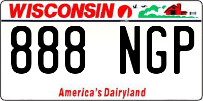 WI license plate 888NGP