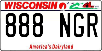 WI license plate 888NGR