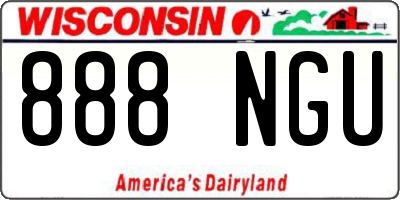 WI license plate 888NGU