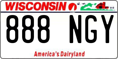 WI license plate 888NGY