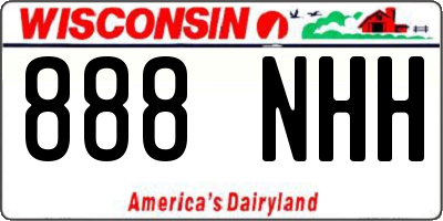 WI license plate 888NHH