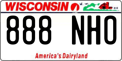 WI license plate 888NHO