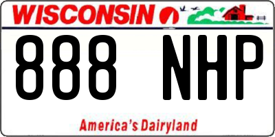 WI license plate 888NHP